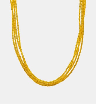 Pendentif plaqué or jaune 18 carats avec cristaux jaunes - Aristocrazy - Or
