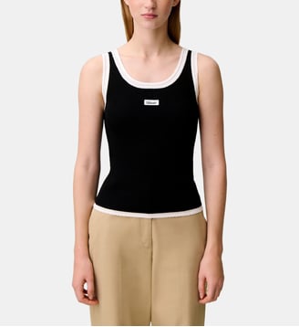 Top maille col rond - Claudie Pierlot - Noir