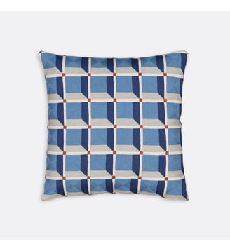 Housse de coussin 45x45 cm, coton brodé La Redoute Interieurs