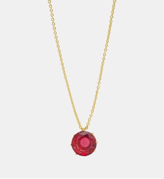 Collier fin pierre ronde Rosa Centifolia - Les Néréides - Rose