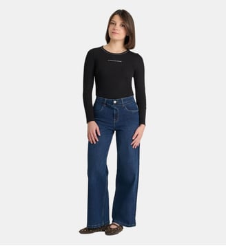 Pantalon LEXYGI loose, large en jeans Le Temps Des Cerises