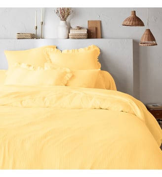 Housse de couette unie en gaze de coton La Redoute Interieurs