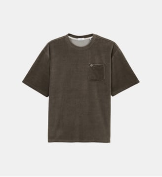 T-shirt col rond Thor en tissu éponge - Serge Blanco - Marron