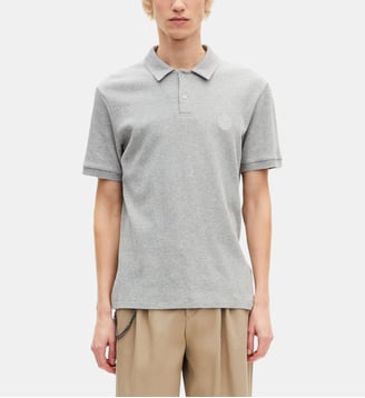 Polo en nid d'abeille avec blason - The Kooples - Gris