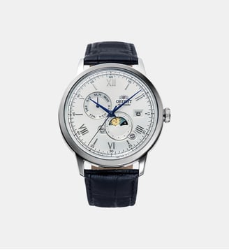 Montre automatique Sun & moon Blanc RAAK0802S - Orient - Argenté