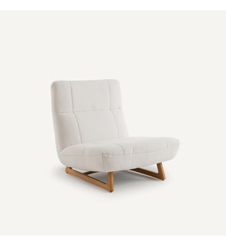 Fauteuil maille en sherpa - AM.PM - Craie