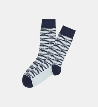 Chaussettes en coton - Sardines Marine - Arthur - Marine