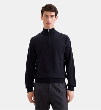 Quarter Zip 1/1 Regular - Seidensticker - Navy