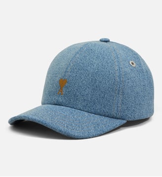 Casquette Broderie Ami De Coeur En Coton unisexe - AMI Paris - Bleu usé