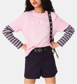 Tee shirt avec imprimé marin - Maje - Rose