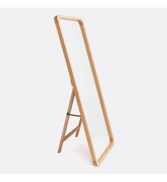 Miroir sur pied/psyché en hêtre 50x150 cm - La Redoute Interieurs - Naturel