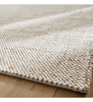 Tapis laine et jute, tissé main - AM.PM - Ficelle