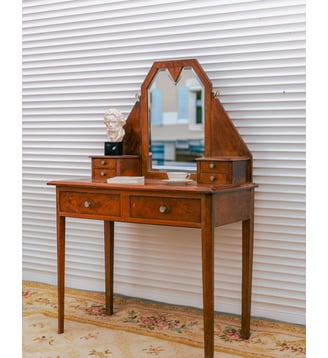 Coiffeuse style Art Déco Louise N°336- Produit chiné - Debongout - Marron