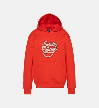 Sweatshirt à capuche imprimé Schott Official enfant - Schott - Orange