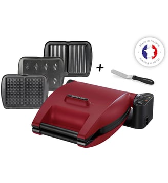 Croque, gaufrier, gaufrette Premium Gaufres Rouge Mat - Spatule Lagrange