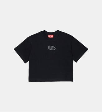 T-shirt avec logo Oval D - Diesel Kids - Noir