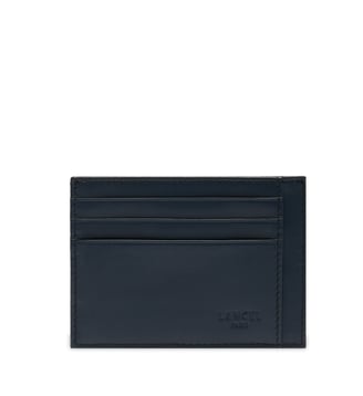 Porte-cartes signature en cuir - Lancel - Bleu