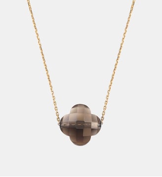 Collier, quartz fume, or jaune - Morganne Bello - Or jaune