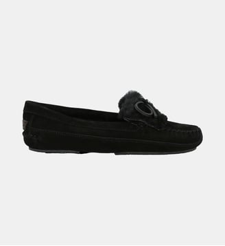 Pantoufle slippers - cuir velours - Fairmount - Noir
