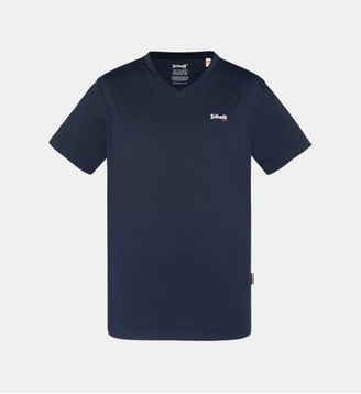 T-shirt col V - Schott - Marine