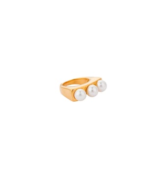 Bague en acier inoxydable GRID - Hipanema - Doré