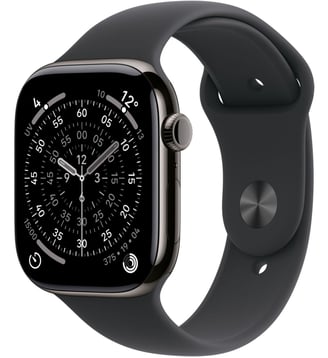 Montre connectée 46mm Tit Ardoise / Noir Serie 11 M/L Cellular Apple