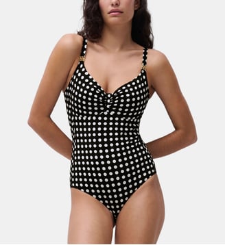 Maillot de bain 1 pièce emboîtant - Chantelle - Jungle rose