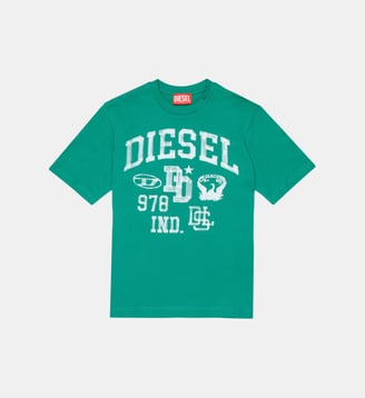 T-shirt avec logo - Diesel Kids - Vert joyeux
