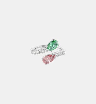 Bague ou Ariana Grande x Swarovski, Métal rhodié - Swarovski - Multi colored et rhodium plated