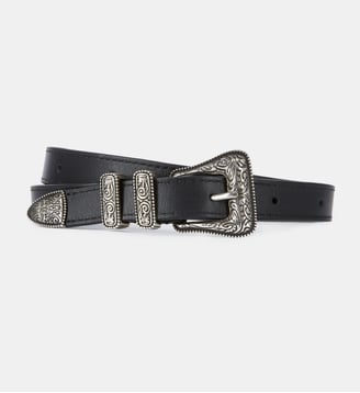 Ceinture fine en cuir - The Kooples - Noir