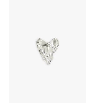 broche Coeur Froissé en laiton métallique - Agnès b. - Metal astre