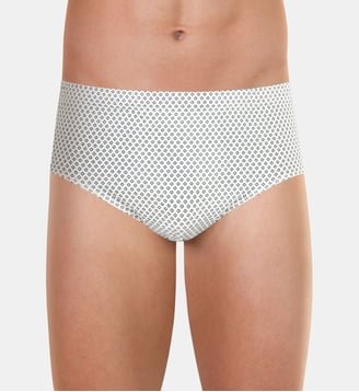Slip taille haute fermé  MOTIFS - Eminence - Blanc et bleu