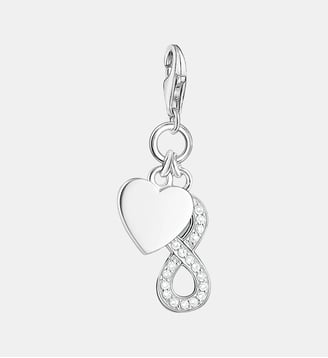 Pendentif Charm cœur et Infinity - Thomas Sabo - Argent