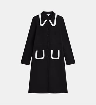 manteau Gabby en jersey de coton noir - Agnès b. - Noir