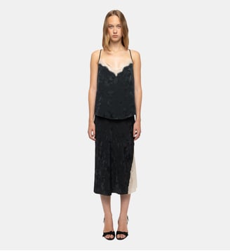 Jupe Jayla 100% Soie - Zadig&Voltaire - Vert gloom