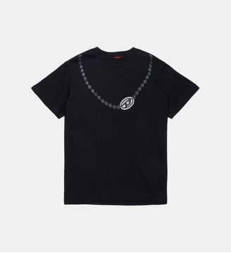 T-shirt col rond avec logo - Diesel Kids - Noir