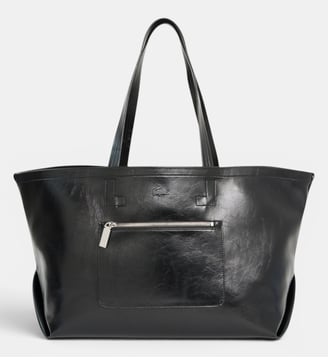 Grand sac cabas Lite brillant - Lacoste - Noir