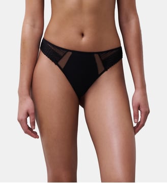 Tanga en dentelle - Chantelle Pulp - Noir