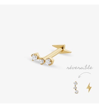 Piercing Mini Orion x Éclair Or - Nebuleuse Bijoux - Or