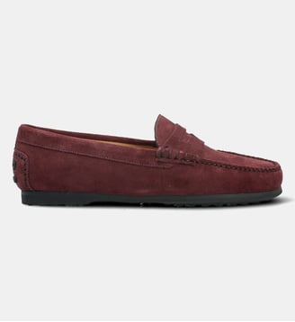 Mocassin ithaca - cuir velours - Fairmount - Violet et rose