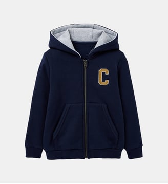 Sweat zippé à capuche - Cyrillus - Bleu marine