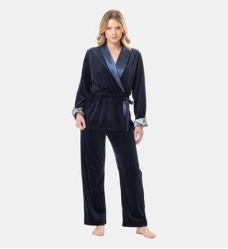 Ensemble homewear en velours BRADLEY 126 - Lingerie Le Chat - Bleu