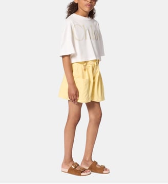 Short en toile - Chloe Kids - Jaune poudré