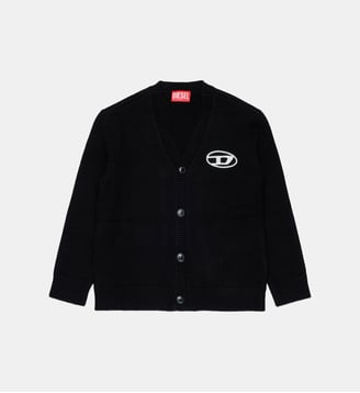 Cardigan en maille avec logo - Diesel Kids - Noir