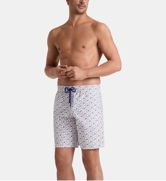 Maillot de bain long Micro Ronde des Tortues - Vilebrequin - Blanc
