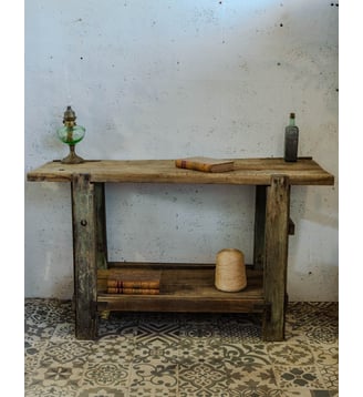 Etabli en bois Fernand N°383- Produit chiné - Debongout - Bois foncé