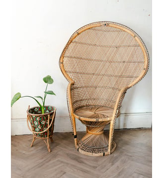 Fauteuil en rotin Emmanuel N°35 - Produit chiné - Debongout - Naturel