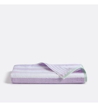 Drap de bain éponge 500g - La Redoute Interieurs - Lilas et blanc