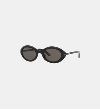 Lunettes de soleil Ovale FT1186 - Tom Ford - Noir brillant