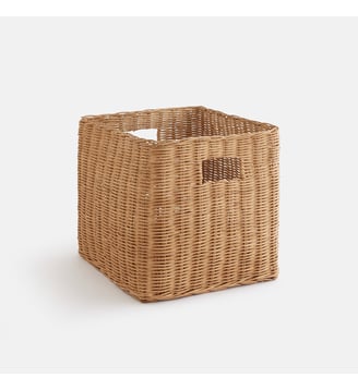 Panier de rangement cube, en rotin - La Redoute Interieurs - Naturel